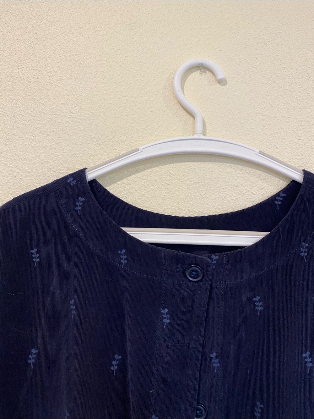 Navy Button-Front Dress - Picture 2 of 3